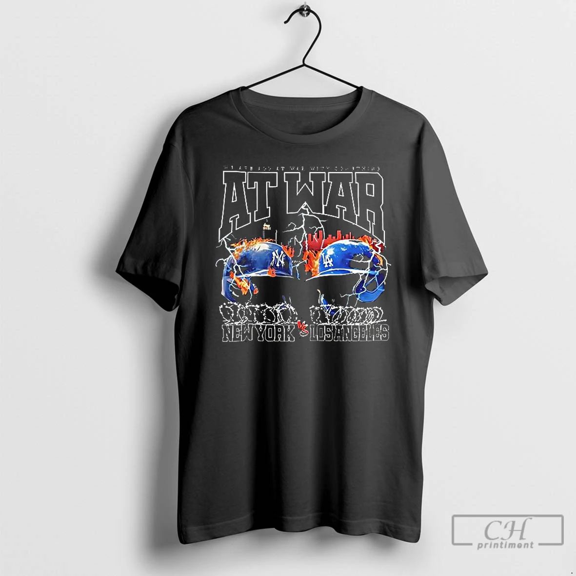 Classic We Are All At War With Something New York Yankees Vs Los Angeles Dodgers Unisex