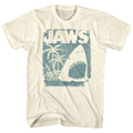 Jaws Distressed Surf Club Poster Natural Tee Unisex