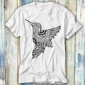Black Hummingbird Mandala Bird T Shirt Meme Gift Top Tee Unisex 942 Unisex