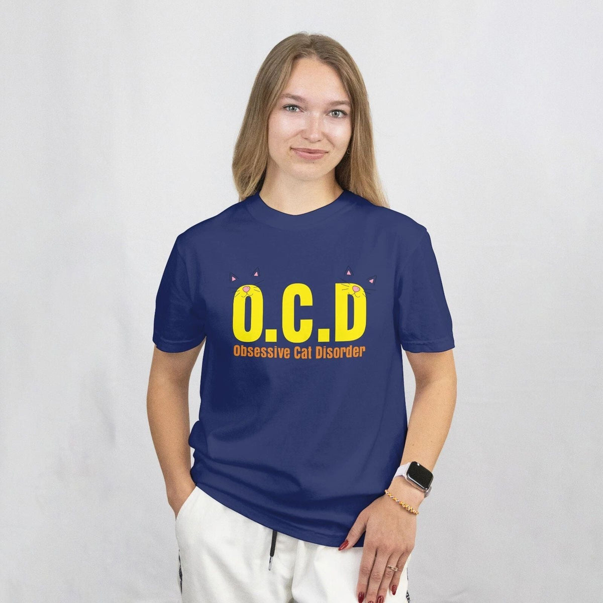 OCD Obsessive Cat Disorder Tshirt Funny Joke Animal Lover Tee 036 Unisex