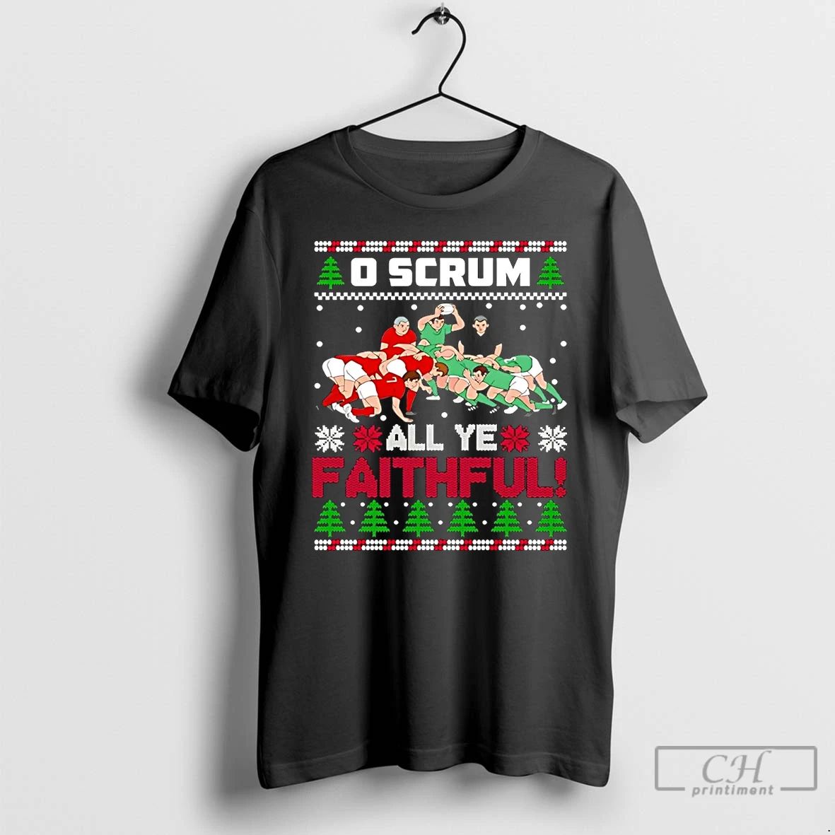 Premium Faithfull Rugby O Scrum All Ye Christmas T Shirts Unisex