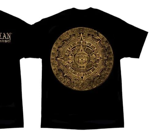 Aztlan T Tee Shirt Lowrider Prophecy Aztec Calendar DGA Unisex