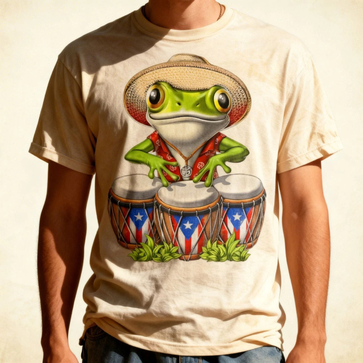 Puerto Rico Coqui Frog Boricua Puerto Rican Flag Taino Unisex