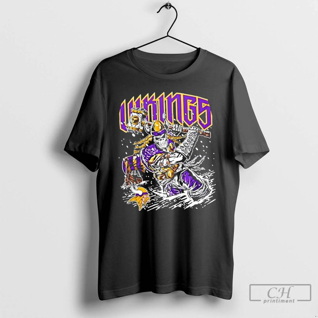 Classic Blizzard Minnesota Vikings Football Fire Graphic T Shirts Unisex