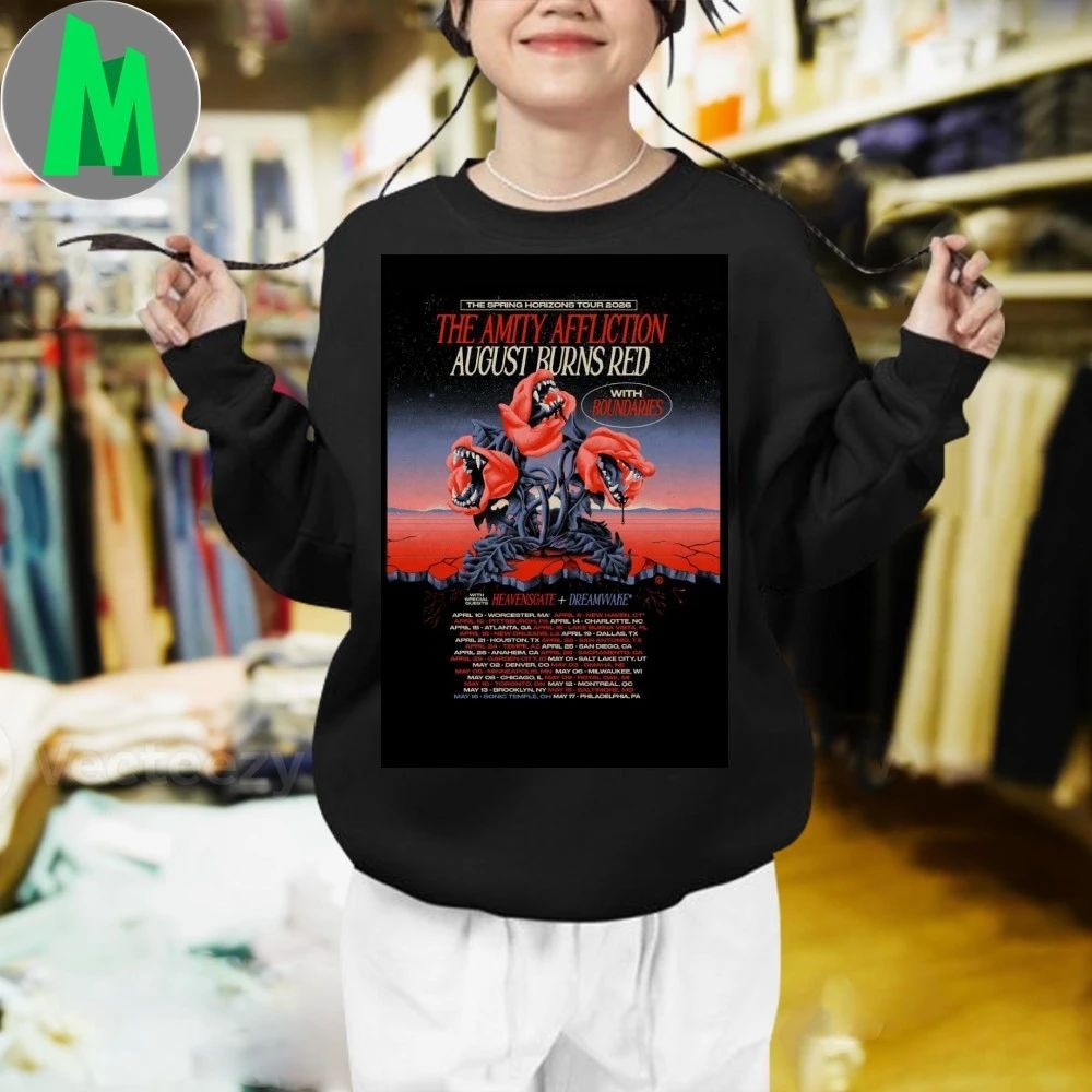 The Amity Affliction And August Burns Red North America Tour 2026 Poster Shirt Unisex