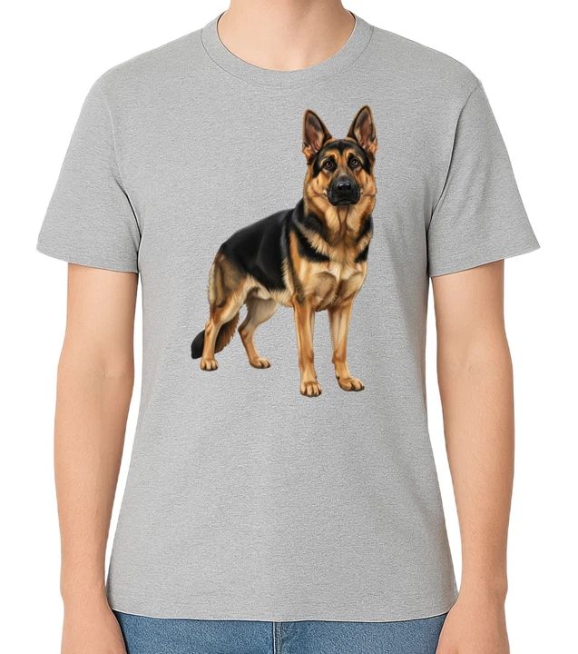 German Shepherd Dog Illustration Unisex Pet Lover Gift Tee Unisex