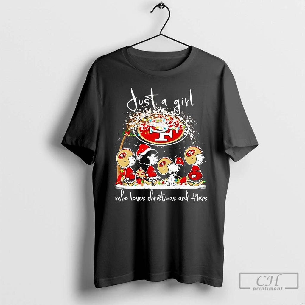 Classic Peanuts Just A Girl Who Loves Christmas And 49ers T Shirts Unisex