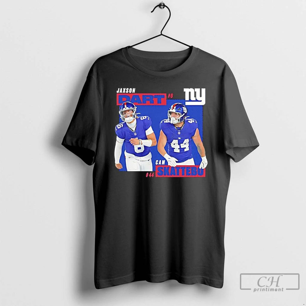 Premium New York Giants Rb Cam Skattebo 44 Jaxson Dart 8 Graphic T Shirts Unisex