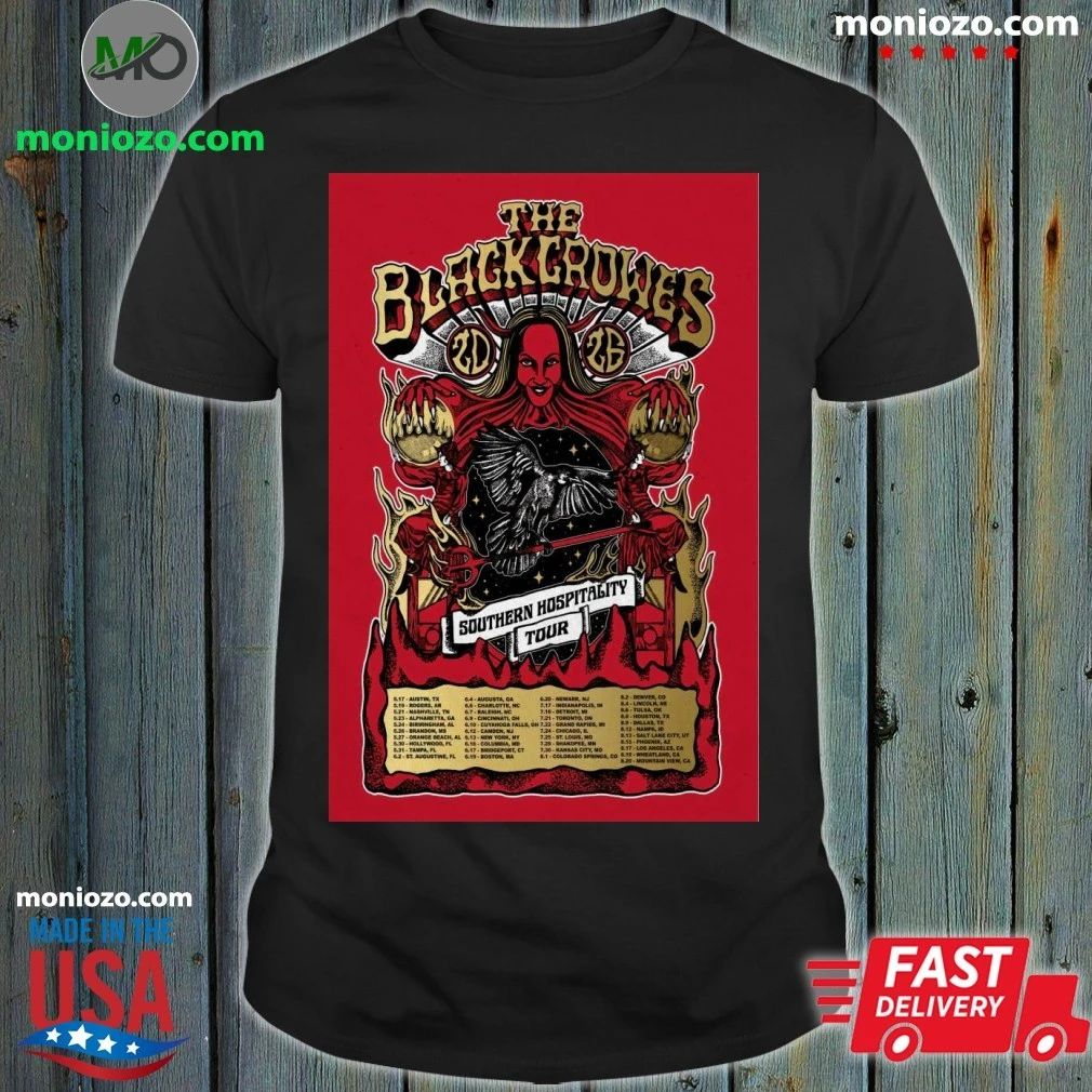 The Black Crowes Southern Hospitality Tour 2026 Poster Shirt Unisex