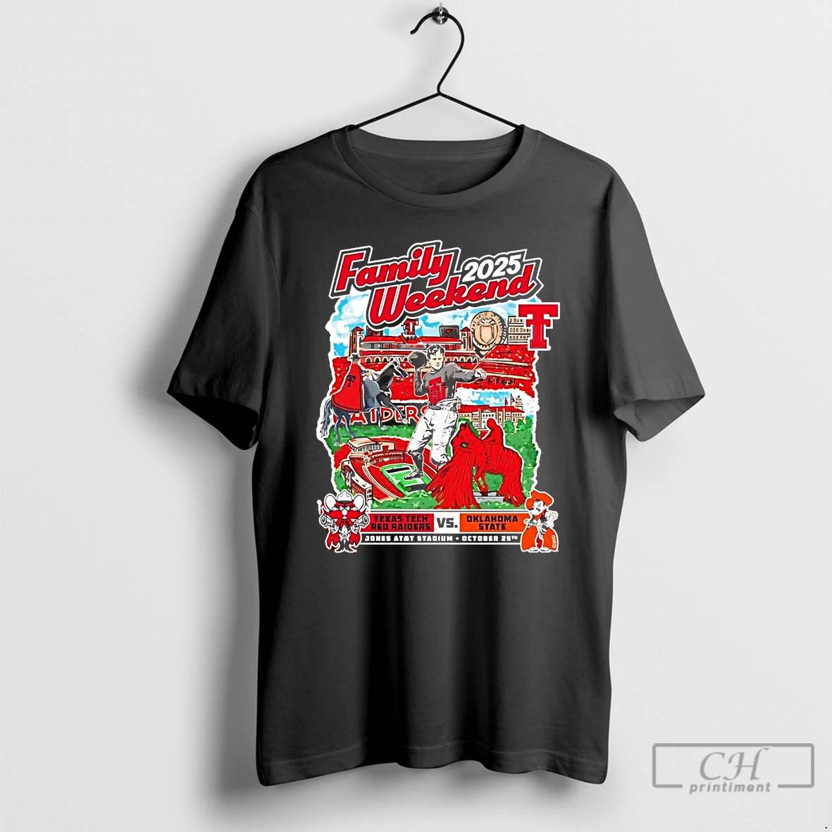 Classic Texas Tech Red Raiders Vs Oklahoma State Cowboys Family Weekend 2025 T Shirts Unisex