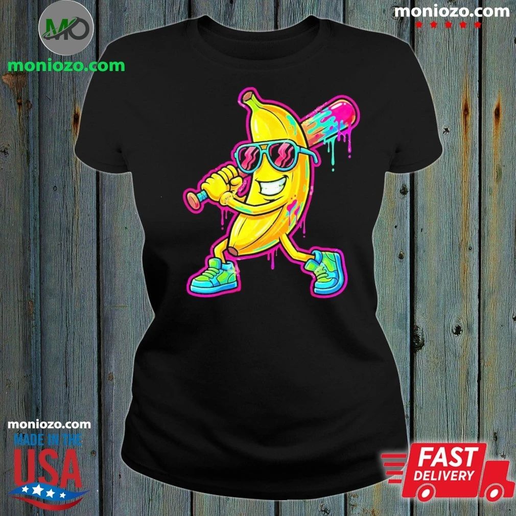 Original Banana Baseball Drip Ice Cream Shirt Unisex