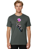 Robot-Hand-Holding-Flower-1 Mens Graphic Tee, 100% Cotton, Casual Summer Wear Unisex
