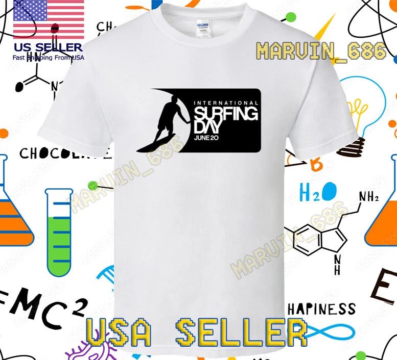 NEW SHIRT INTERNATIONAL SURFING DAY JUNE 20 RACING LOGO FUNNY SIZE S-5XL Unisex