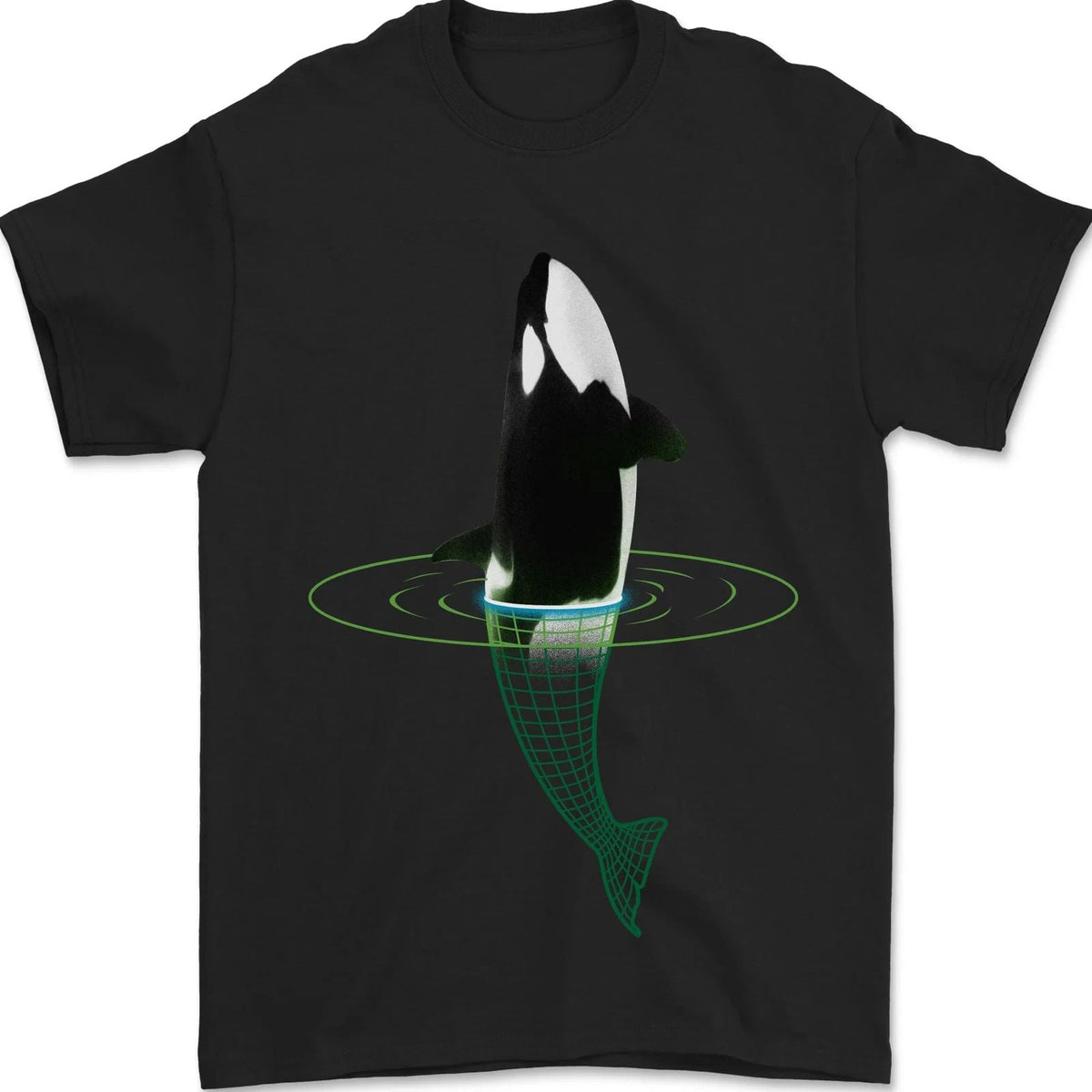 A SCI-FI Orca Whale Mens 100% Cotton Unisex