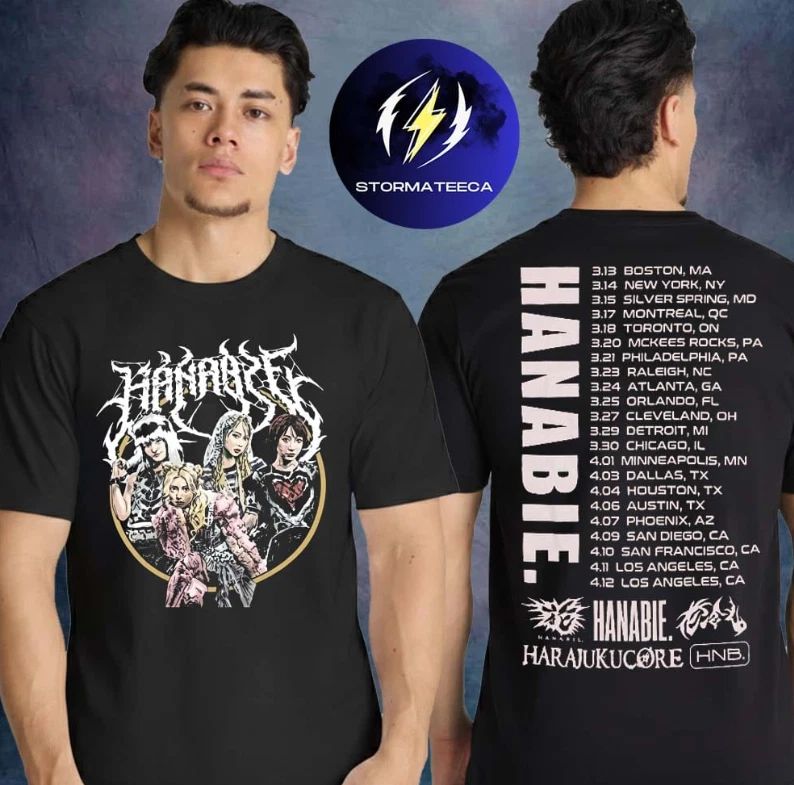 Hanabie Merch North America Tour 2026 Kawaii Animals Harajuku Core Unisex
