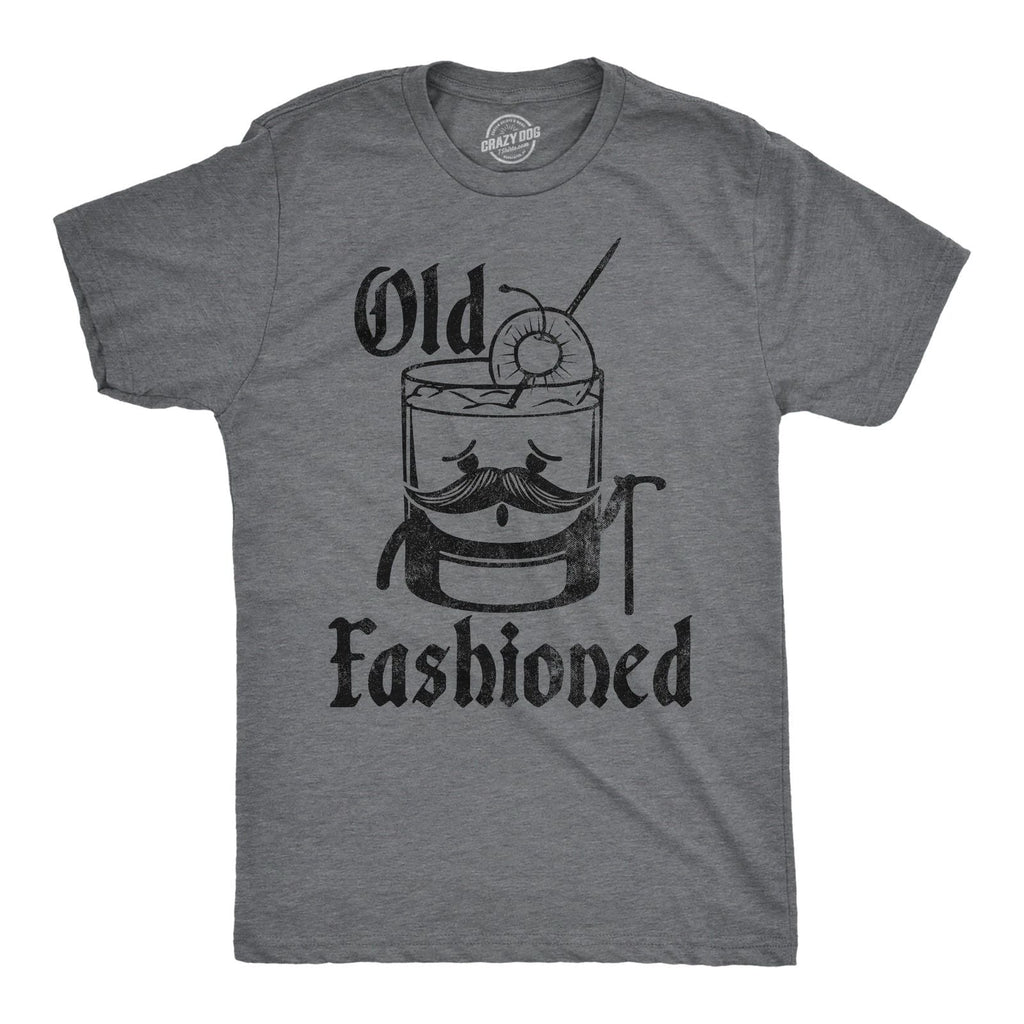 Mens Funny T Shirts Old Fashioned Sarcastic Liquor Graphic Novelty Tee for Men Unisex