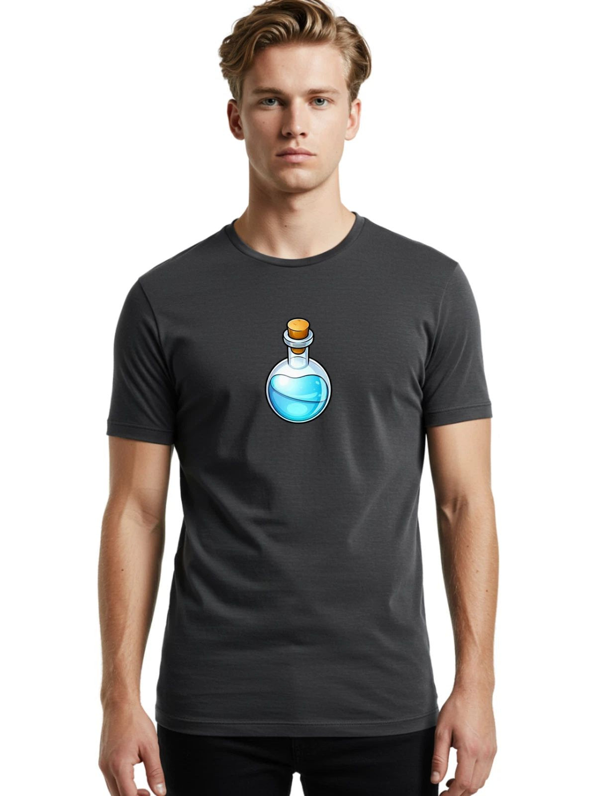 Potion-Bottle-13 Mens Graphic Tee, 100% Cotton, Casual Summer Wear Unisex