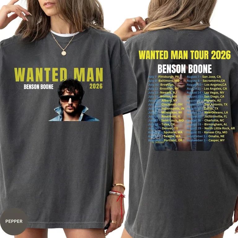 Wanted Man Tour 2026 Shirt, Concert Tshirt,Summer Music Lover Gift Tee Unisex