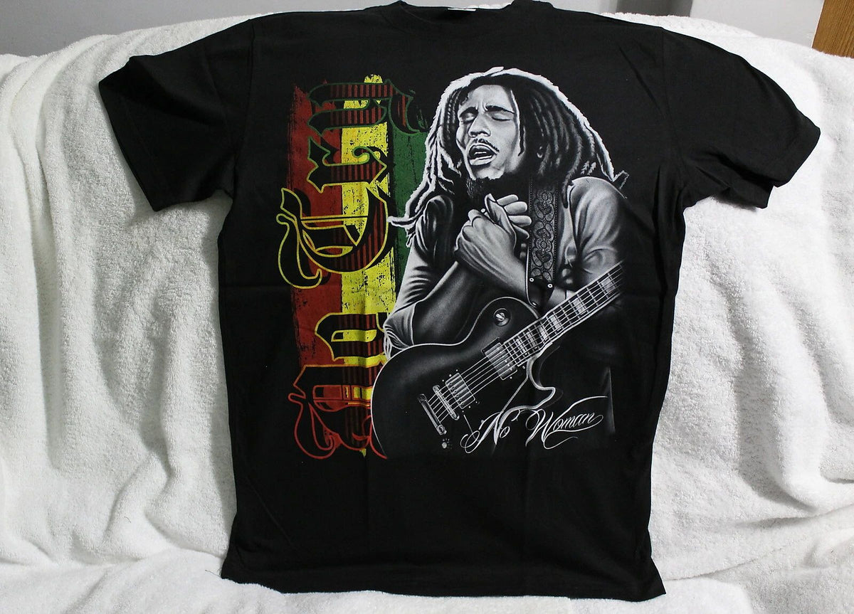 BOB MARLEY GUITAR NO CRY NO WOMAN REGGAE JAMAICA RASTA SHIRT Unisex