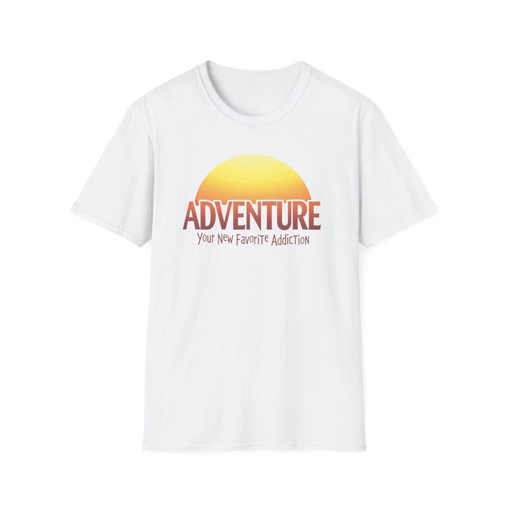 Adventure Your New Favorite Addiction Retro Horizon Typography Unisex