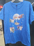 Cats and Santa in the sky Christmas Cat Lover Gifts Pets Kittens Unisex