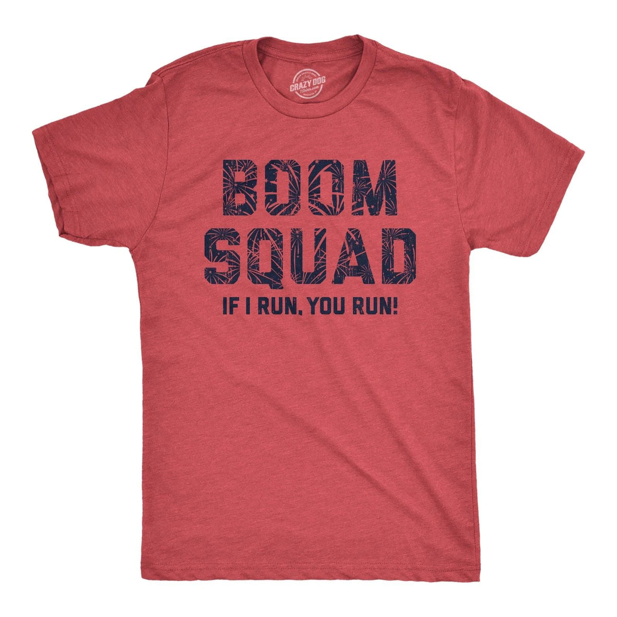 Mens Boom Squad T Shirt Funny Sarcastic Fourth Of July Fireworks Tee for Guys Unisex
