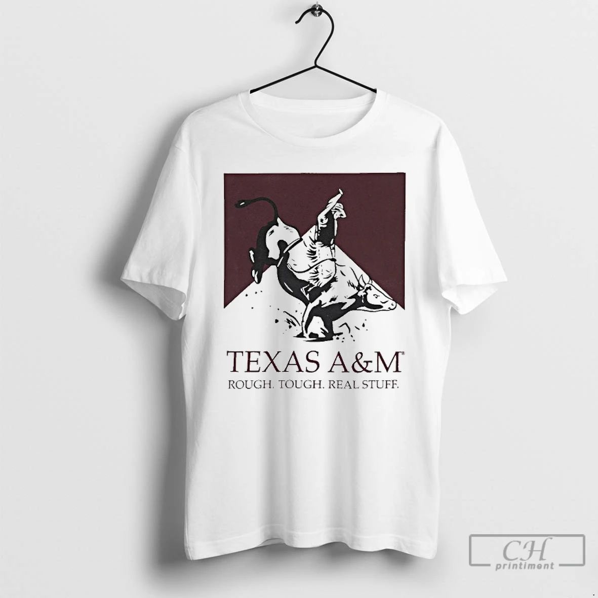 Classic Texas Am Aggies Rough Tough Bull Rider T Shirts Unisex