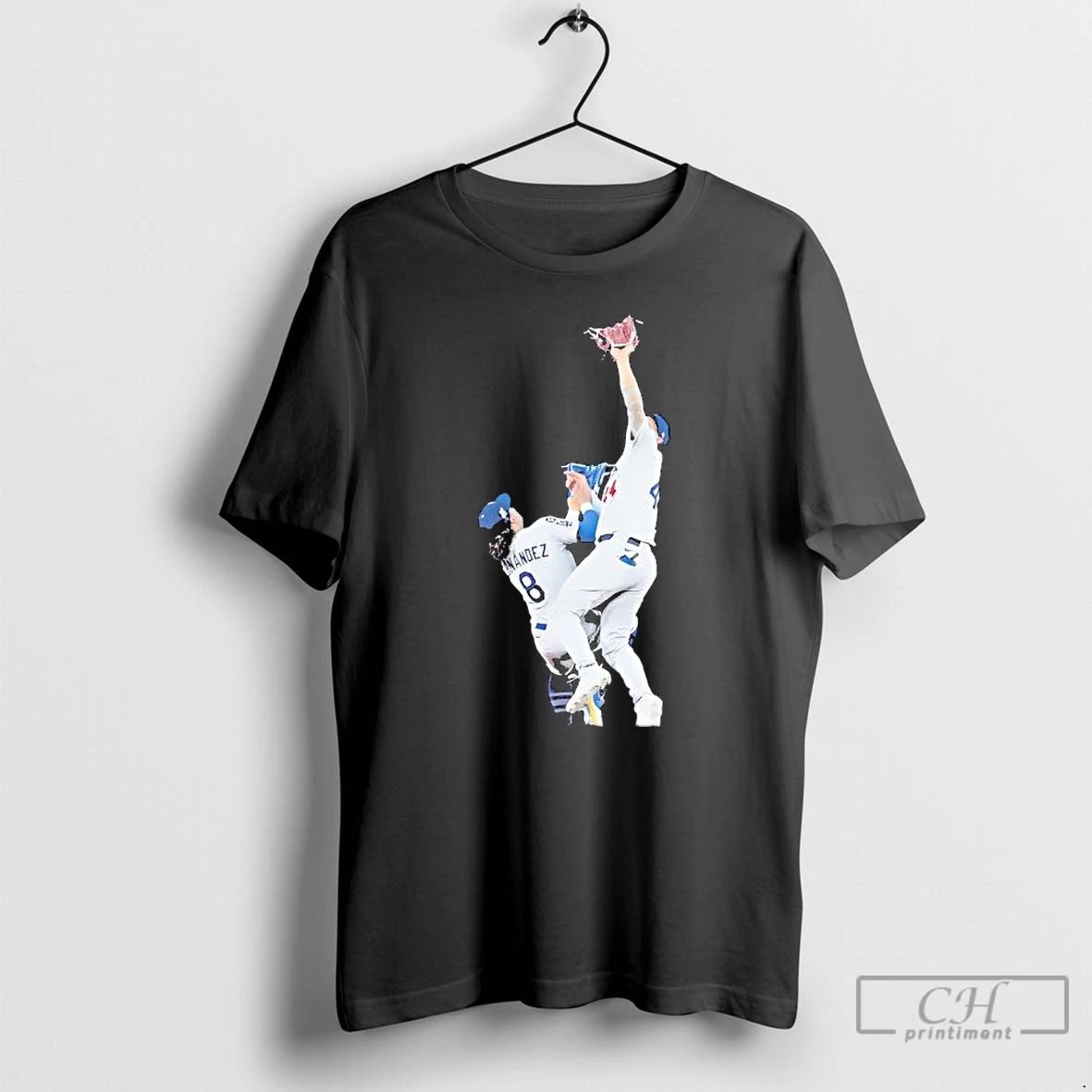 Premium Dodgers Game 7 Andy Page Kike Hernandez Outfield Catch Baseball Vintage T Shirts Unisex