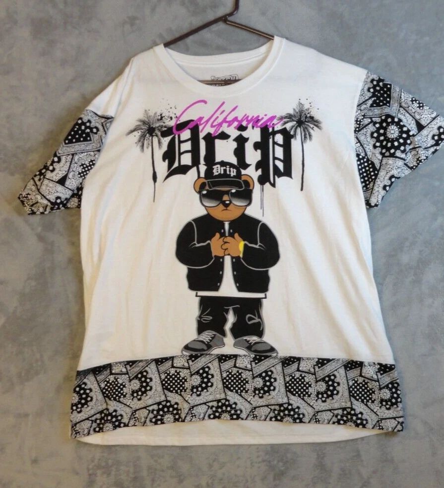 Fresh Laundry Panda Mens 3XL California Drip Tee Unisex