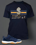 GraphicTee Shirt to match J11 LOW Navy Gum Make it Reign Mens Big Tall Sm T Unisex