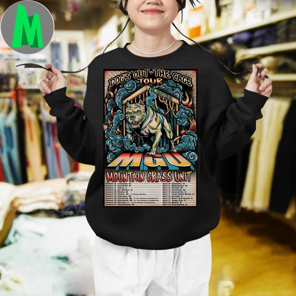 Original Mountain Grass Unit Dogs Out The Cage Tour 2026 Poster Shirt Unisex