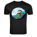 Skull Surfing Big Wave Ocean Graphic Unisex
