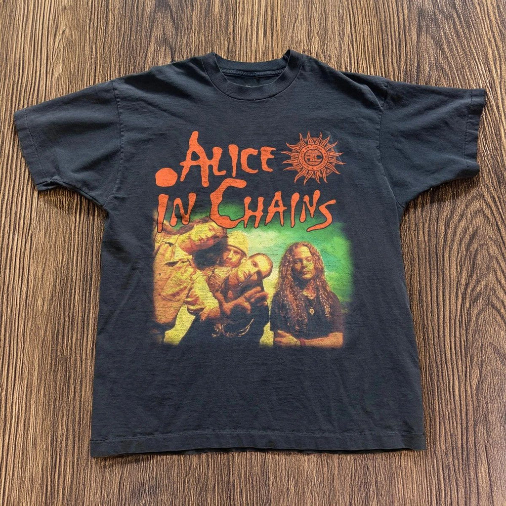 HOT! Vintage Alice In Chains Unisex Black Cotton Size S-5XL Unisex