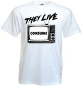 They Live v6 T shirt white movie poster all sizes S-5XL Unisex