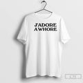 Premium Jadore A Whore Ringer Unisex