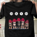 Funny Cat DEVO Band Gift For Fan Black All Size Shirt Unisex