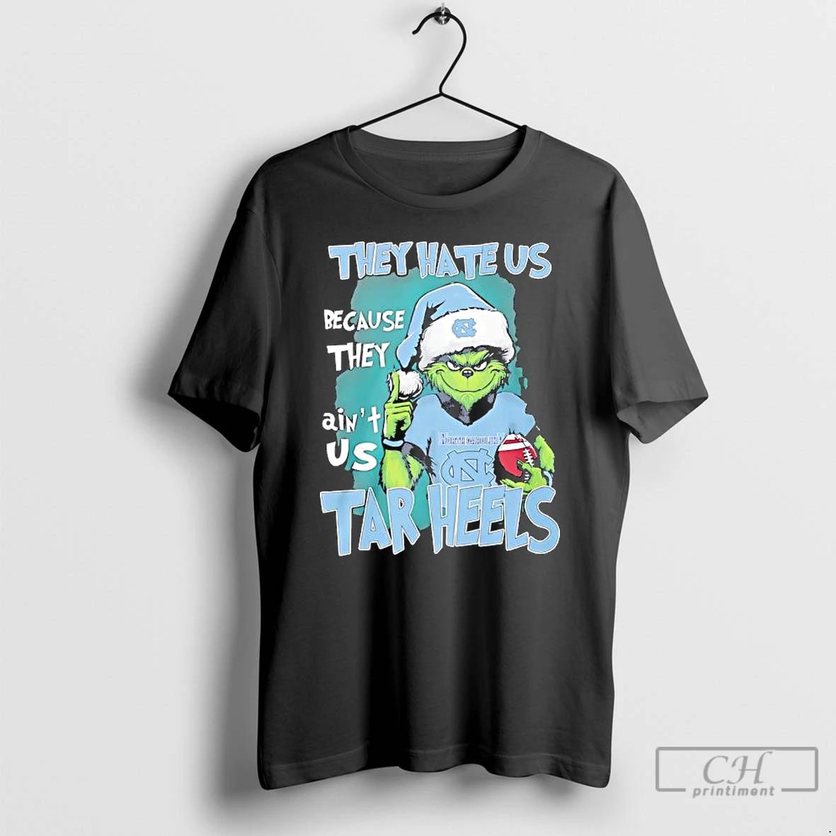 Premium Grinch They Hate Us Because They Aint Us North Carolina Tar Heels T Shirts Unisex