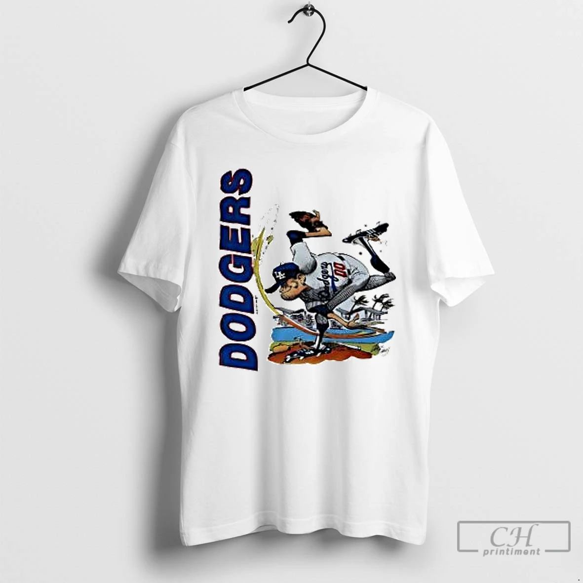 Classic Jack Davis Dodgers Vintage 1989 Cartoon T Shirts Unisex