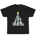 Dog Tree Christmas Pajama Light Xmas Pet Puppy Lover Unisex Tee Gift NEW Unisex