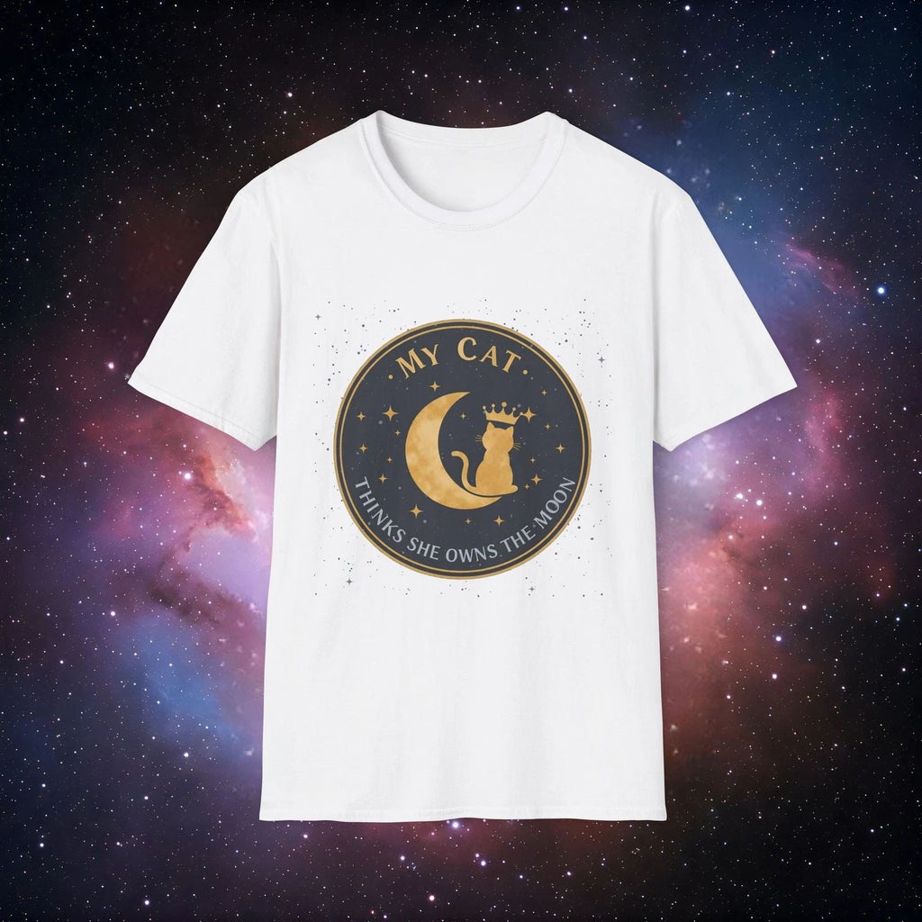 My Cat Thinks She Owns the Moon 3 Unisex Softstyle - for Cat Lovers Unisex
