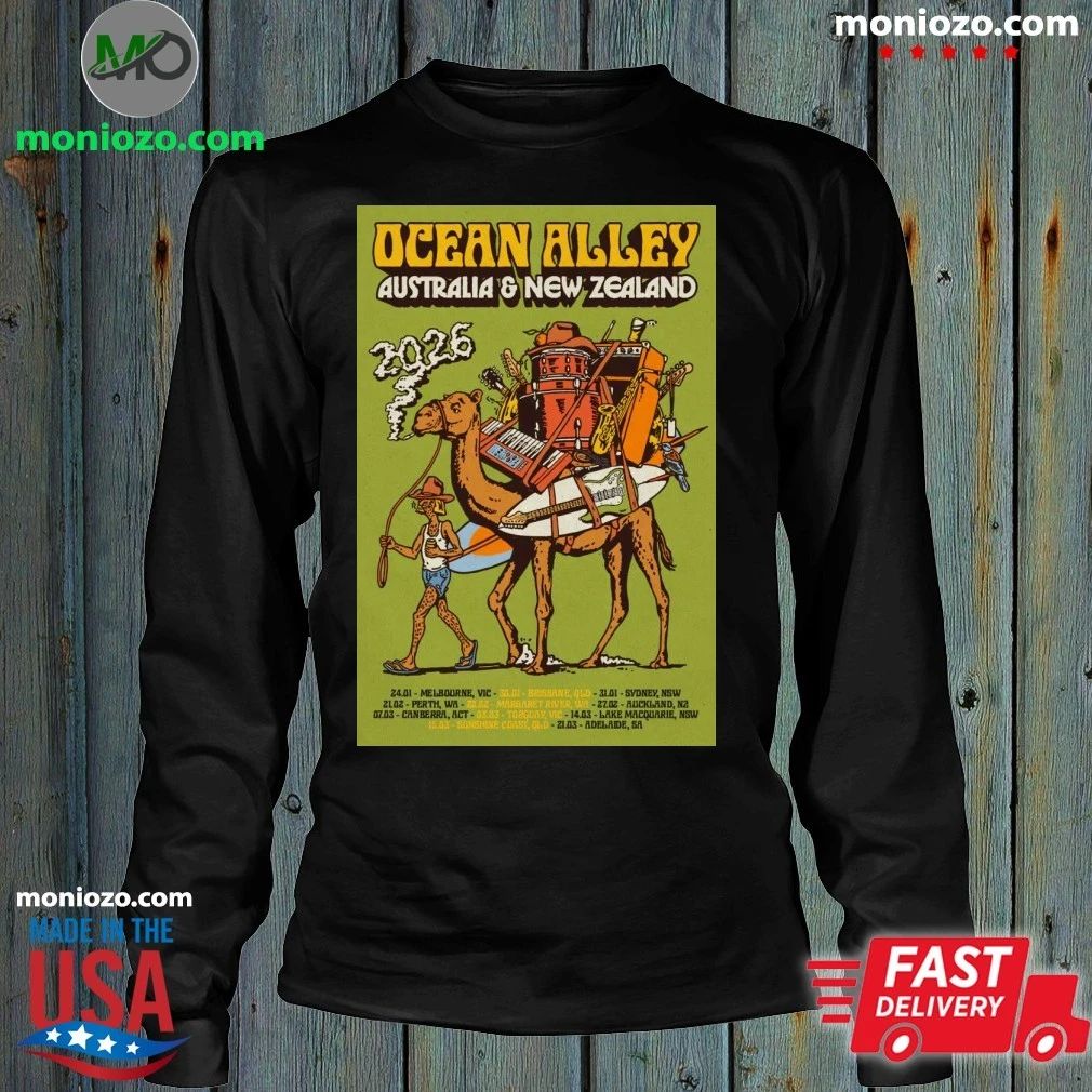 Original Ocean Alley 2026 AUS NZ Tour Limited Holographic Tour Poster Unisex