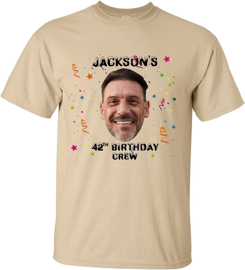 Personalized Photo Birthday Party , Funny Birthday Shirt, Custom Face Tee Unisex