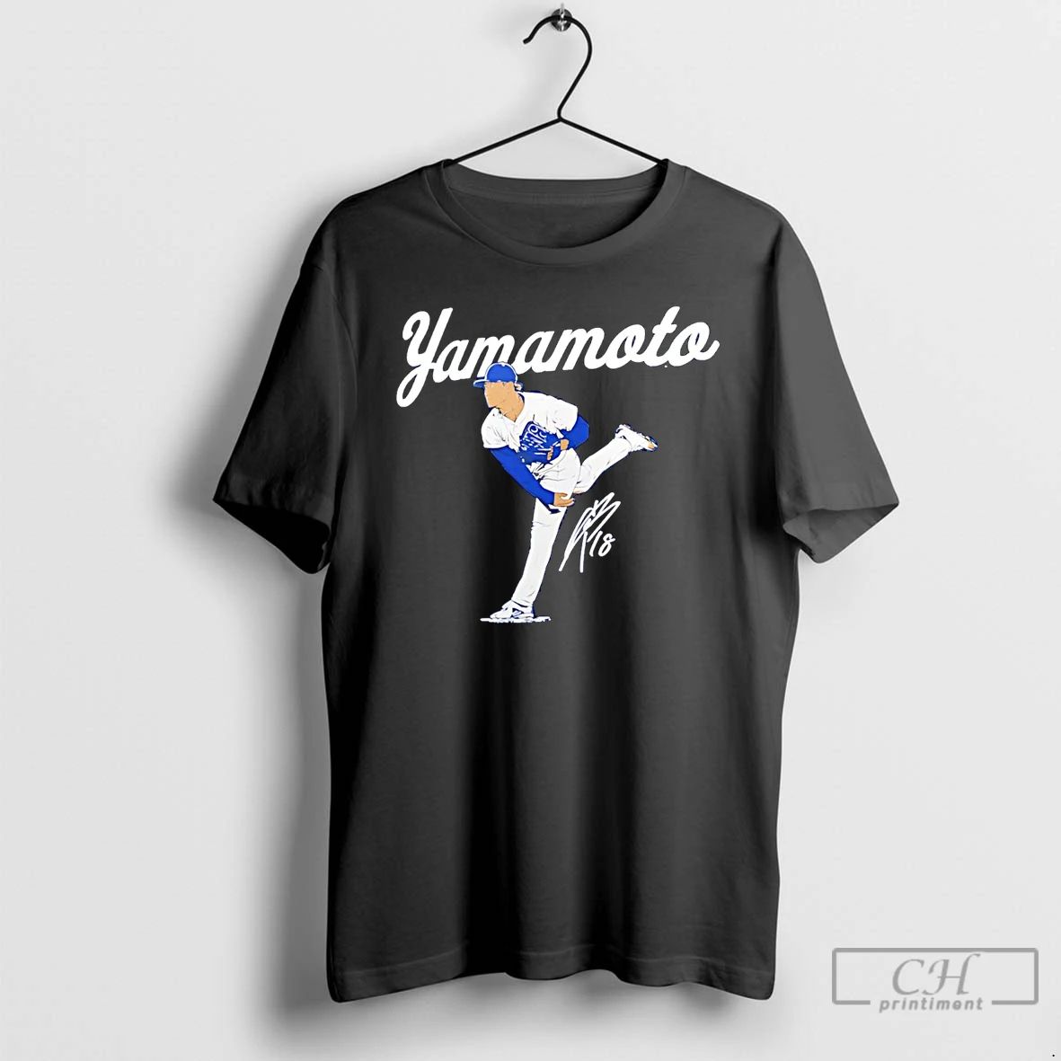 Classic Yoshinobu Yamamoto Signature Los Angeles Dodgers T Shirts Unisex