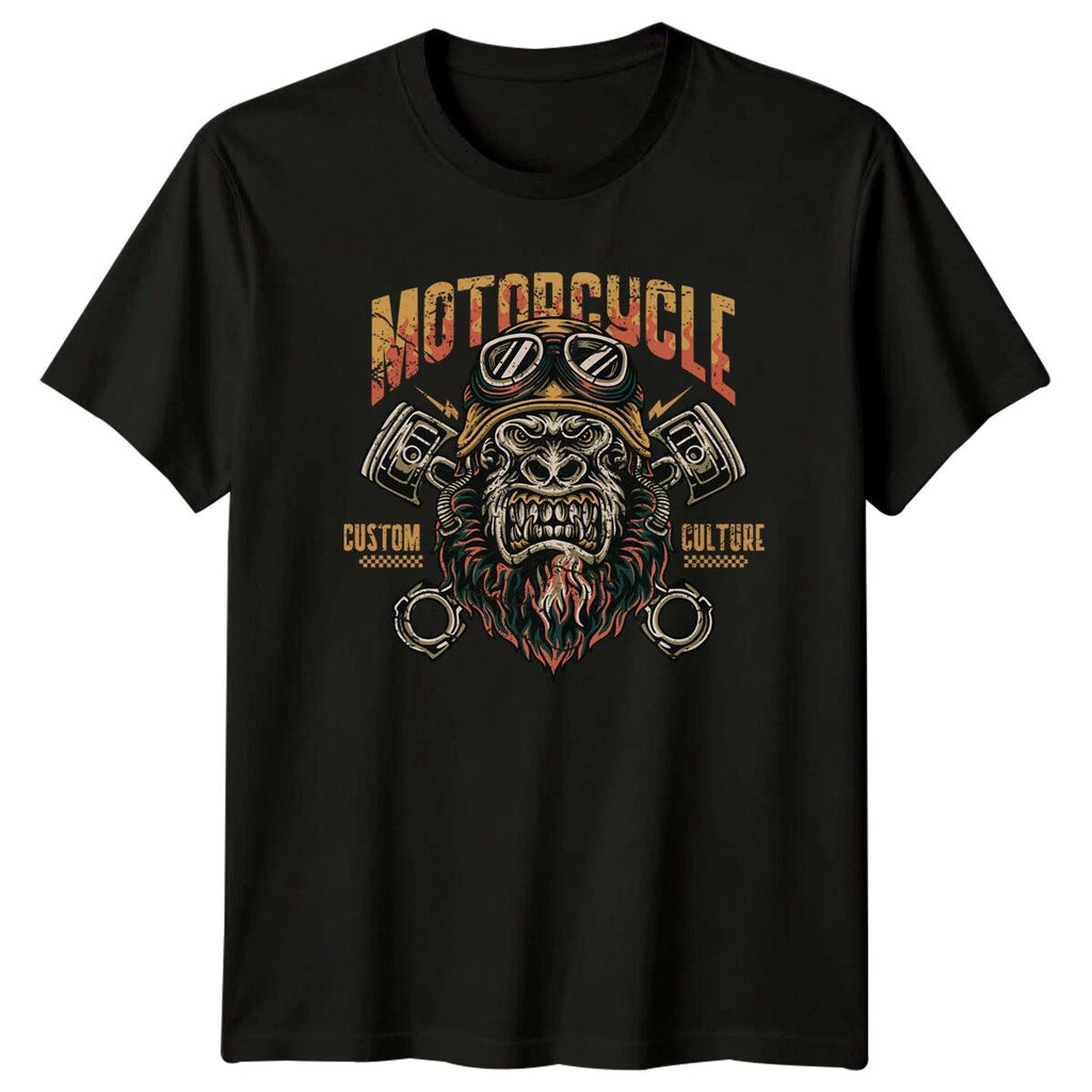 Motorcycle Custom Culture Gorilla Biker Mens Womens Graphic Unisex Top Unisex