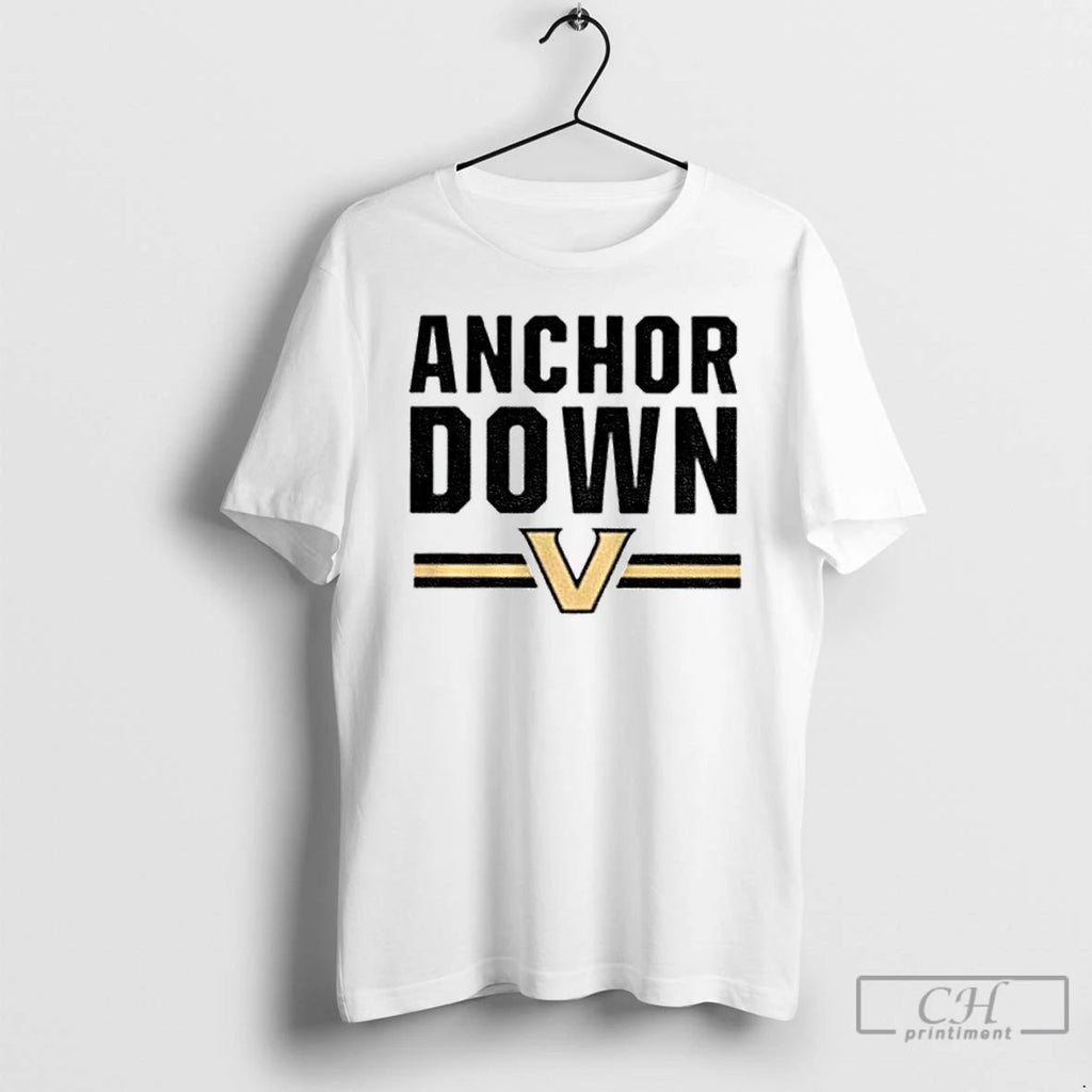 Classic Vanderbilt Commodores Anchor Down Logo T Shirts Unisex