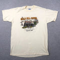 Vintage 80s Gold Hill Hotel Saloon Nevada Hiking Ivory T Shirt L Large USA Made Unisex