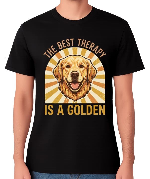 Best Therapy Is A Golden Retriever Dog Lover Gift Unisex Tee Unisex