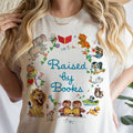 Raised by Books : Retro Teacher, Reading Lover Tee Unisex