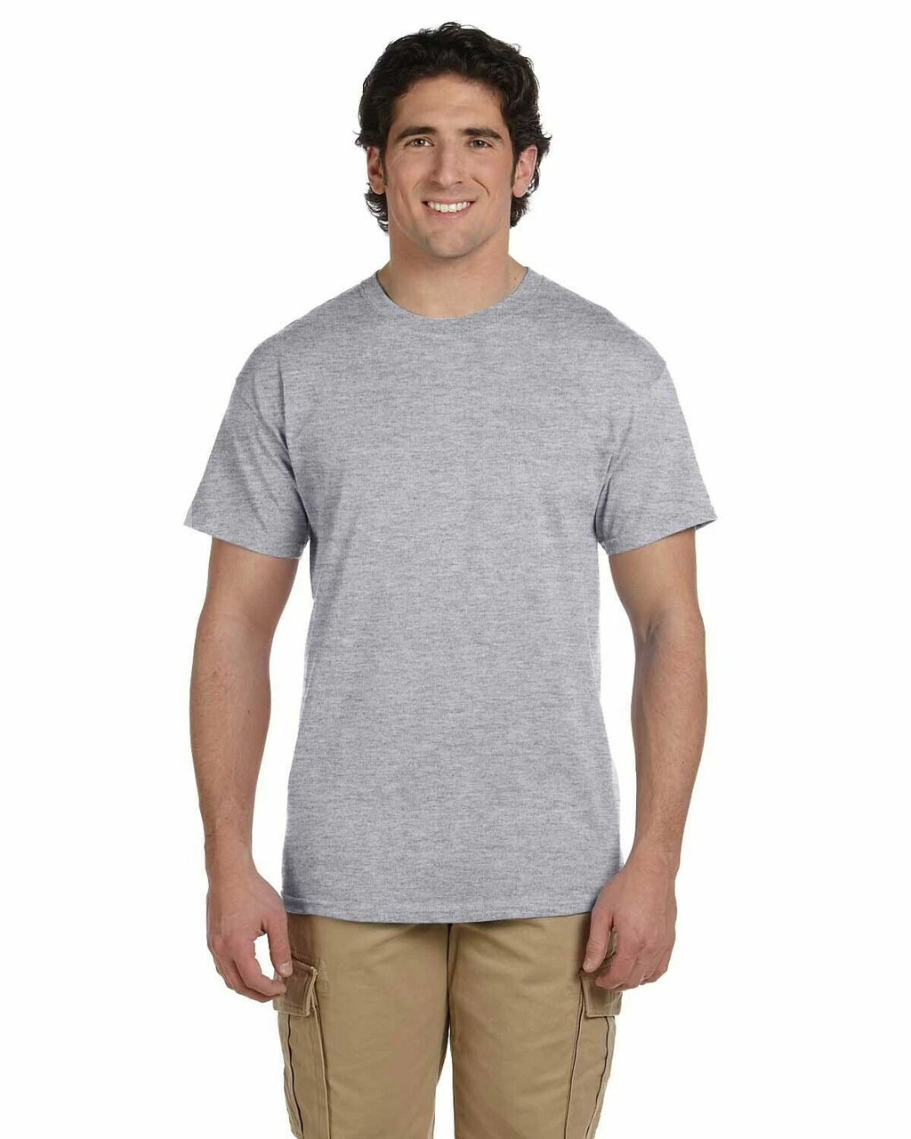 Fruit of the loom Men's HD Cotton Plain Crew Neck Short Sleeves 3930R Unisex