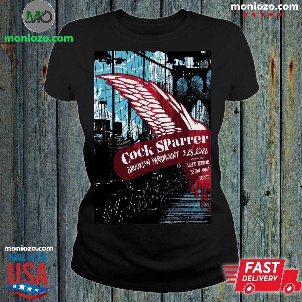 Mar 28, 2026 Cock Sparrer Concert Tour in Brooklyn, NY Poster Shirt Unisex